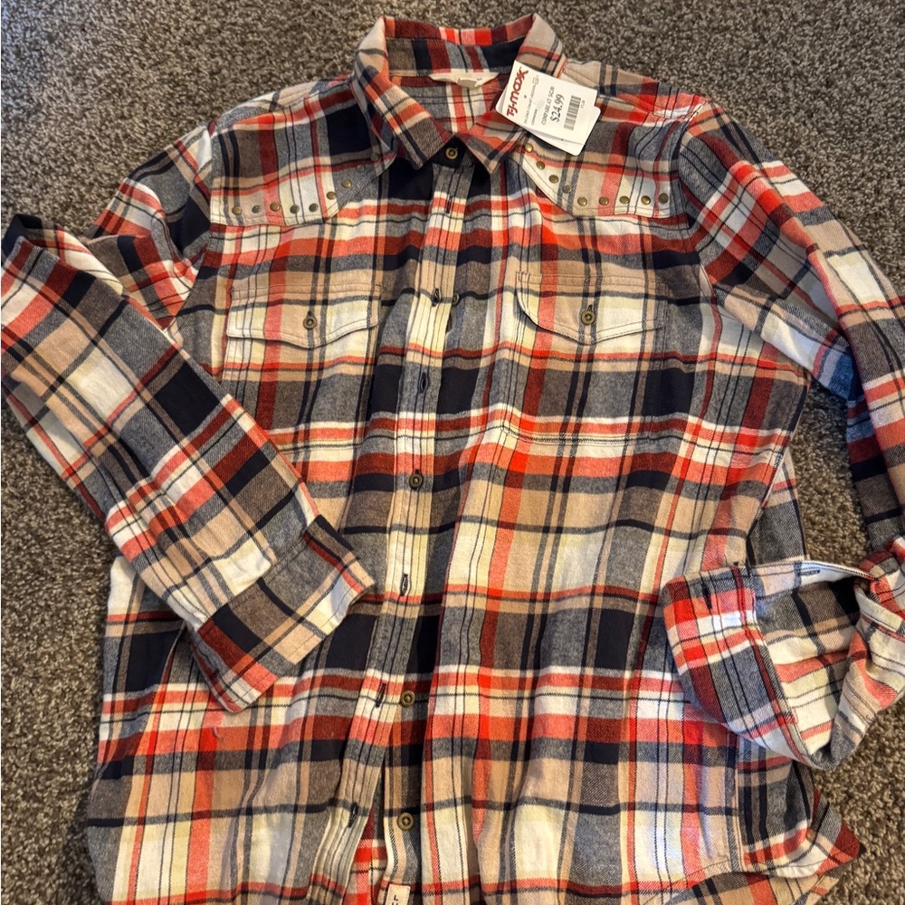 Lucky Brand women’s Plaid light flannel Shirt - NEW